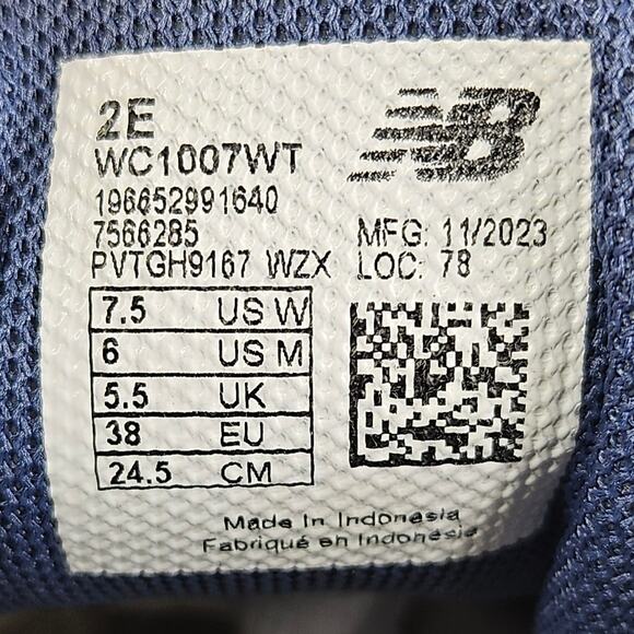 NEW BALANCE WOMEN’S WHITE FRESH FOAM X 1007 COURT TENNIS SHOES – SIZE 7.5W - Picture 8 of 9